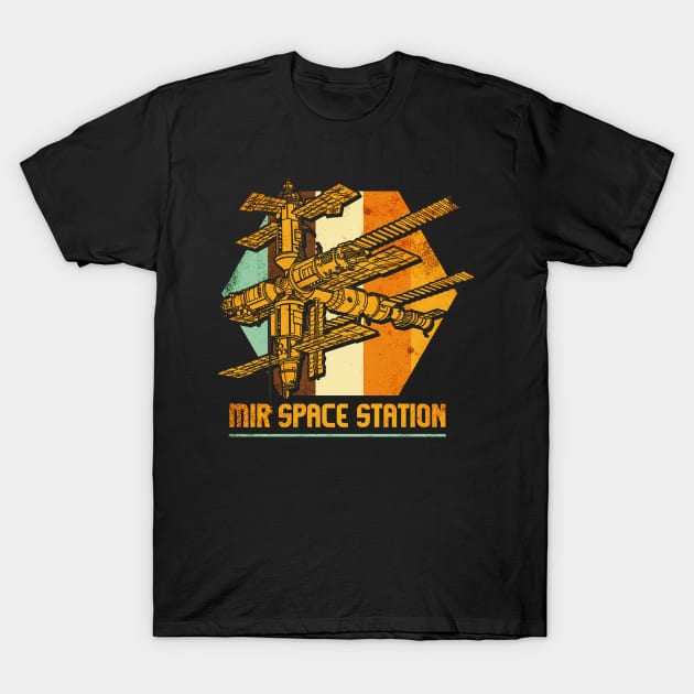 Soviet Space Station Mir T-Shirt by Mila46